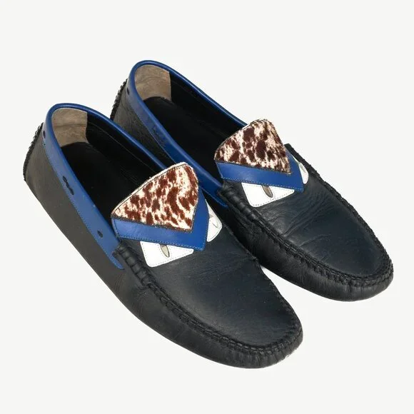 Fendi | Shoes | Fendi Monster Eyes Blue Pony Hair Trim  display picture 1